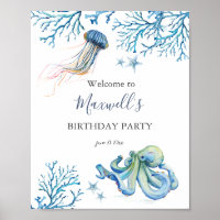 Posters del Partido del Cumpleaños Rótulos Bajo El