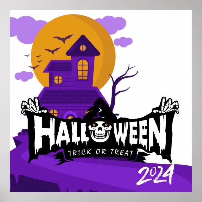 Posters del partido Halloween 2024 (Frente)