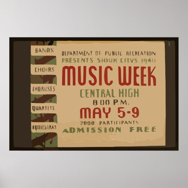 Posters del pasado en el mundo del ocio con estilo (Frente)