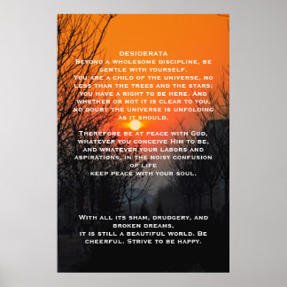 POSTERS del paseo Naranja DESIDERATA