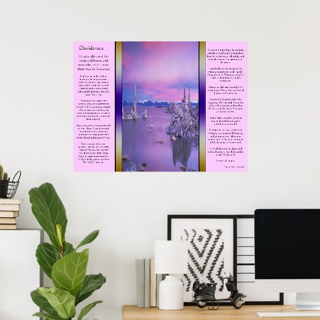 Posters Desiderata Purple Ocean (Oficina en casa)
