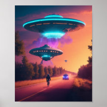 Posters digitales y arte en pared de OVNI
