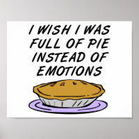 Pósters Divertido de Tarta en Lugar de Emociones