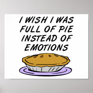 Pósters Divertido de Tarta en Lugar de Emociones