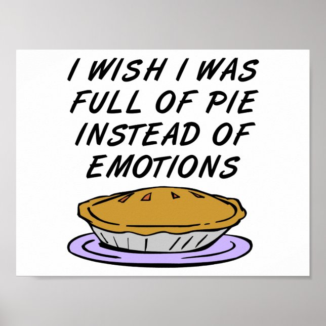 Pósters Divertido de Tarta en Lugar de Emociones (Frente)