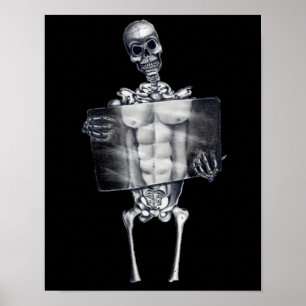 Posters esqueléticos de la radiografía del pecho