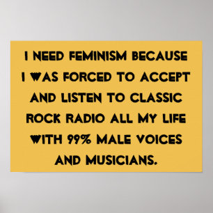 Posters feministas - Rock Music - Discriminación