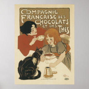 Posters franceses de Nouveau del arte - chocolate