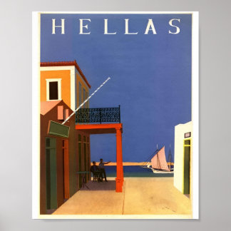 Posters gráficos de viajes de la Antigua Grecia