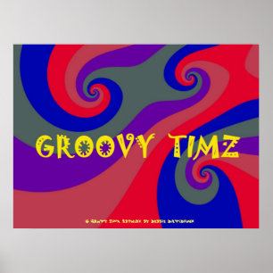 POSTERS - GROOVY TIMZ - COLORES MÚLTIPLES PSICODEL