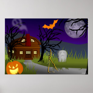 Posters HALLOWEEN - MANSIÓN DE PELIGRO - ARTE DE M