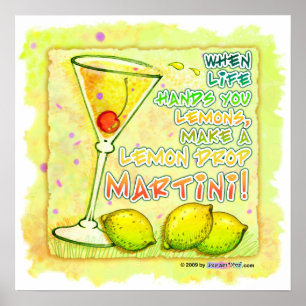 Posters, impresiones - gota de limón Martini