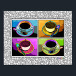 Posters, impresiones - Java Addictions Pop Art<br><div class="desc">Para los amantes de todo tipo de café o arte cafeinado - Java Addictions es un divertido arte pop inspirado en el retro que generará diversión y color. ¡Exprésate y PERSONALIZA tu compra para una obra de arte de cuppa joe personalizada!</div>