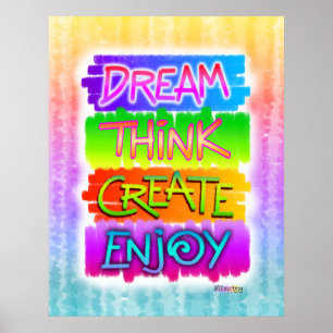 Posters inspiradores - Dream Think Create Enjoy