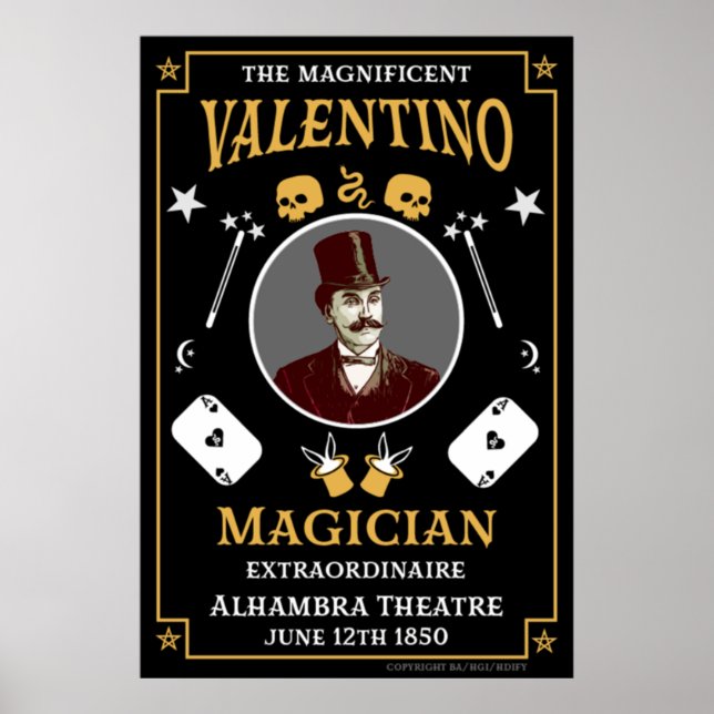 posters mágicos victorianos de época (Frente)