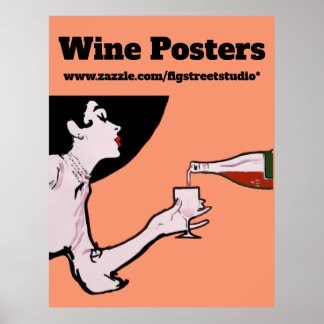 Posters Malbec Wine Vintage Lady