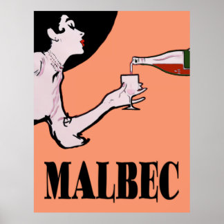 Posters Malbec Wine Vintage Lady
