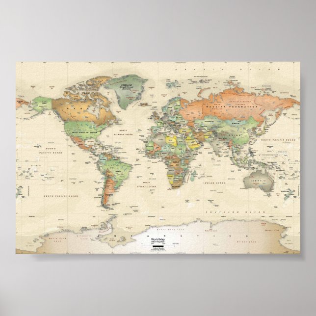 Posters - Mapa Mundial (Frente)