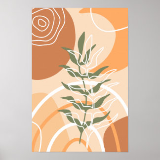 Posters minimalistas del Sage Botánico Terracotta 