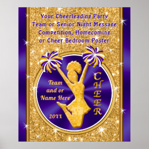 Posters "mozo" morado y dorado, en cualquier ocasi