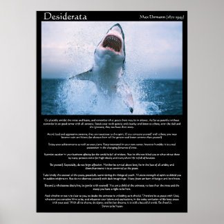 Posters saltantes de tiburón de Desiderata