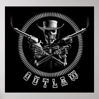 Posters Skeleton Cowboy de Outlaw