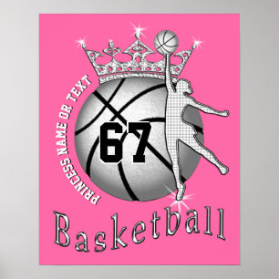 Posters Super Cute de Baloncesto con nombre y núme