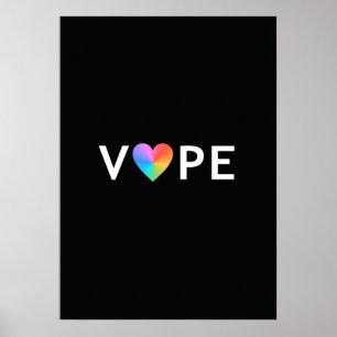 Posters superiores retros del corazón de Vape