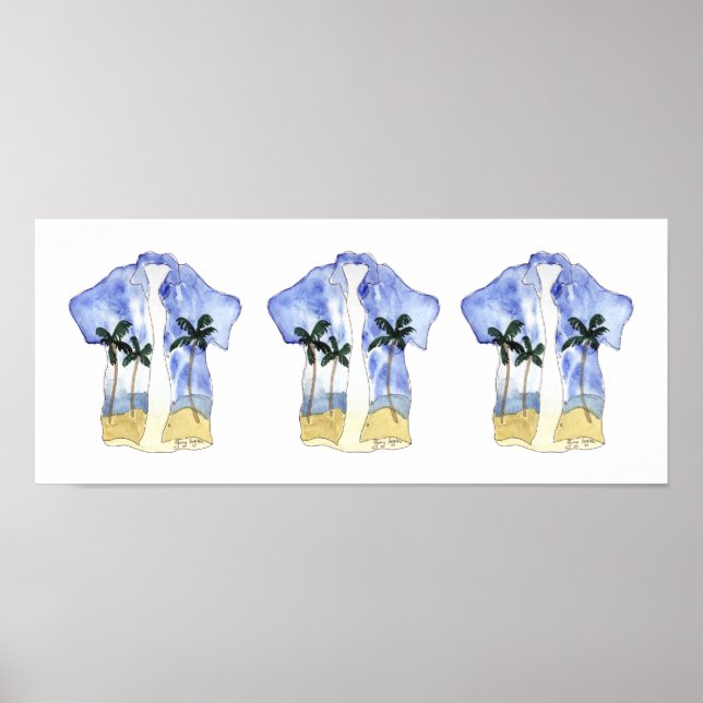 Posters y impresiones de Camisetas de Hawái (Frente)