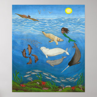 Posters y pinturas de mitos inuit