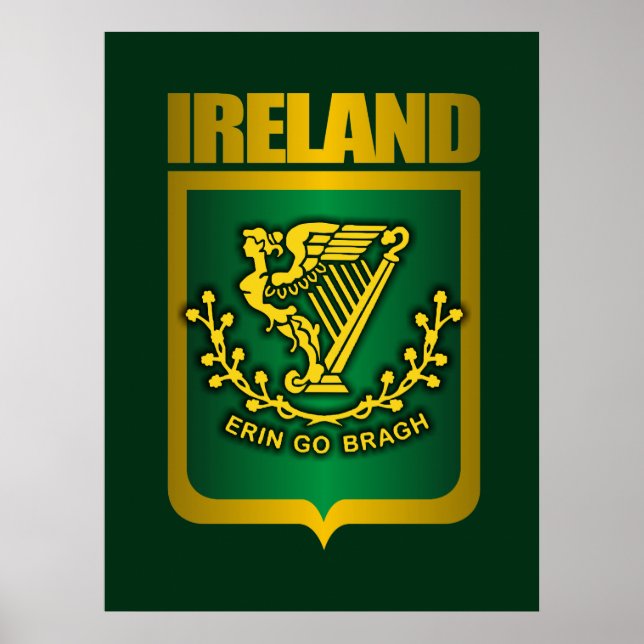 posters y pinturas de oro de "Erin Go Bragh" (Frente)