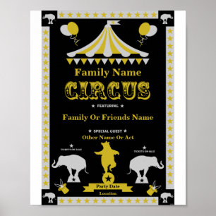 Posters Y Tarjetas Fiestas Circus