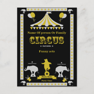 Posters Y Tarjetas Fiestas Circus
