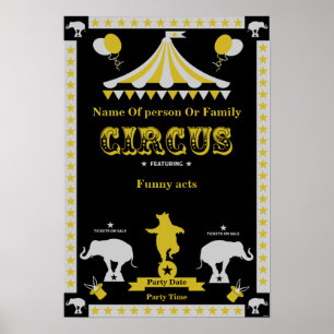Posters Y Tarjetas Fiestas Circus