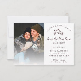 Postponed Wedding Couple Photo Mountain Landscape