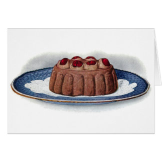 Postre de crema vintage de chocolate bávaro