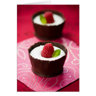 Postre mousse de chocolate blanco