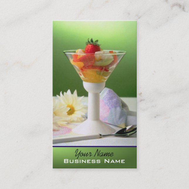 Postres - tarjeta del perfil de la comida (Anverso)