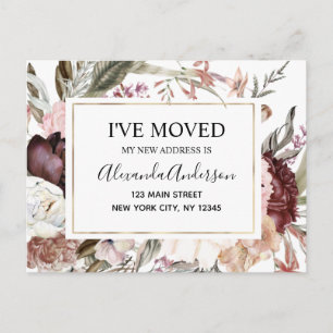 Postura floral de Boho Mauve Invitación de desplaz