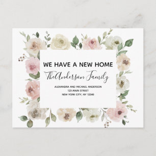 Postura floral rosa y turbia de Invitación movedor