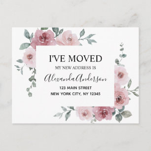 Postura floral rosa y turbia de Invitación movedor