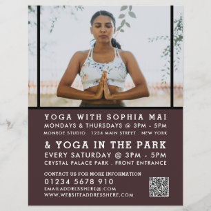 Postura Meditativa, Publicidad de Clase de Yoga