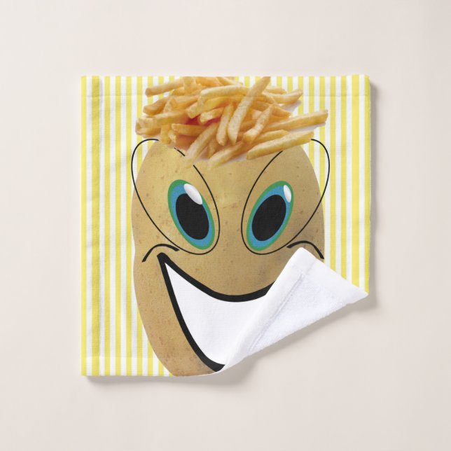 Potato Francés Fries Stripe Baño Set de toallas (Toallita)