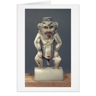 Pote de Kohl, representando a dios egipcio Bes del