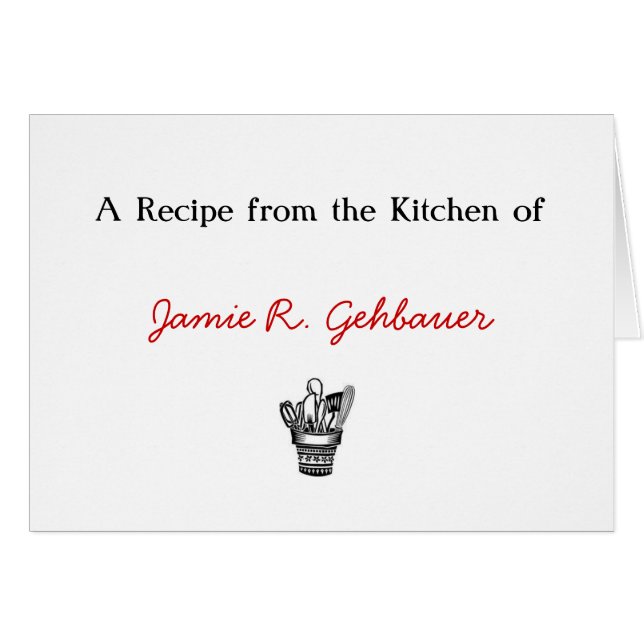 pote por completo de los utensilios, una receta de (Anverso (Horizontal))