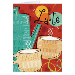 Pote y tazas decorativos de Latte