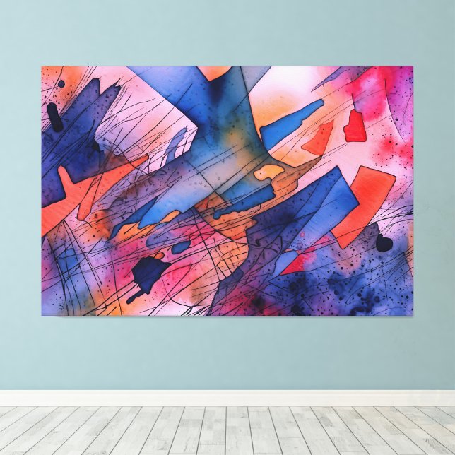 "Potencial desatado" arte abstracto contemporáneo (Insitu (piso de madera))