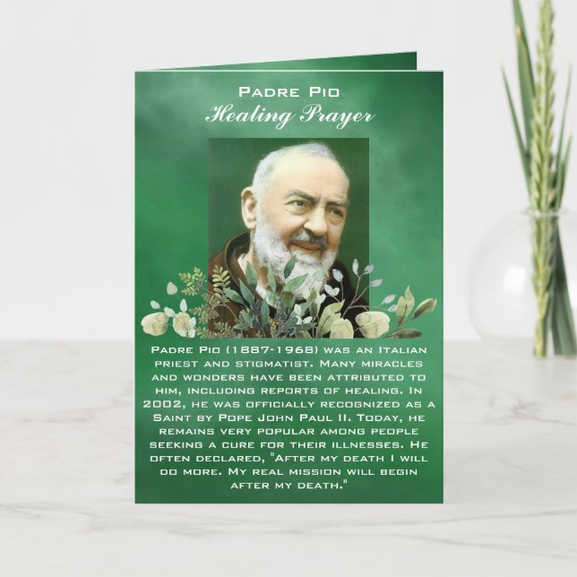 Potente oración para la tarjeta de curación de enf (Anverso)