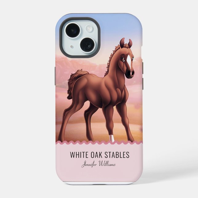 Potro castaño marrón personalizable (Reverso )