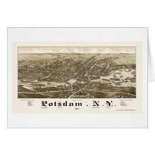 Potsdam, mapa panorámico de NY - 1885